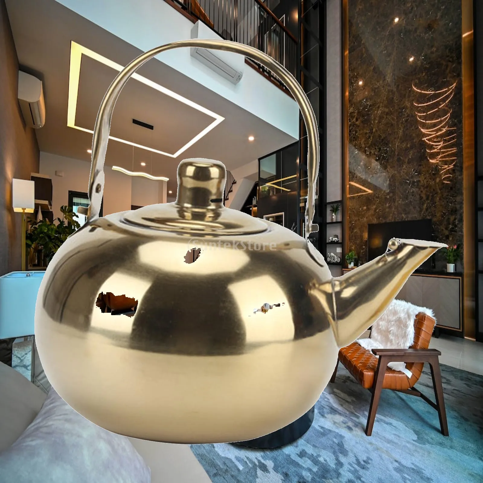 Teapot with Filter Cooking Cook Pot with Anti Scald Handle Water Kettle Kitchenware Spout with Lid Garden Stoves Pot Coffee Pot