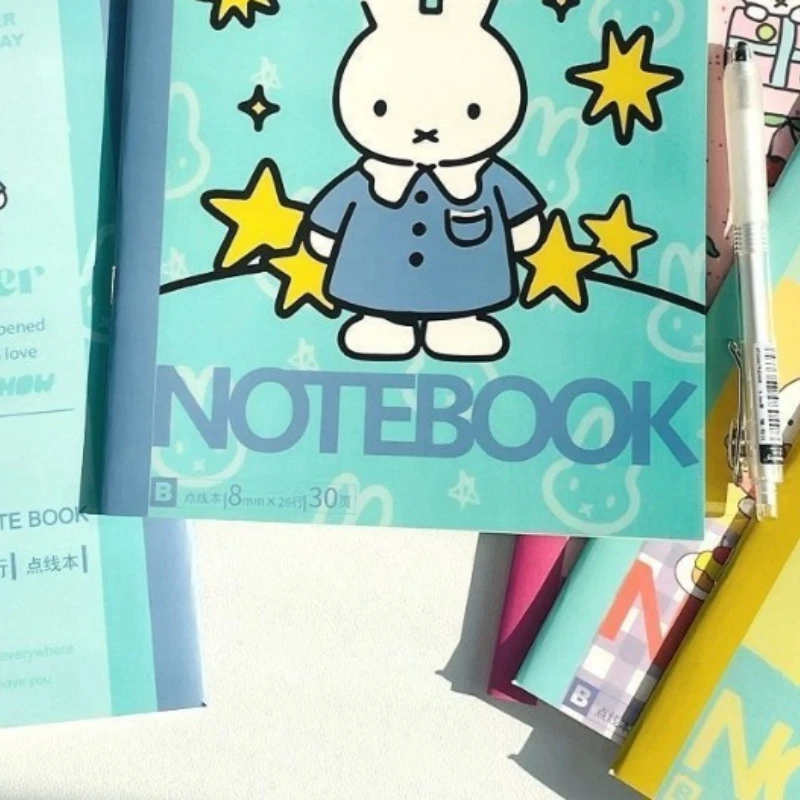 Cartoon Kawaii New Ins Style Graffiti Notebook B5 Simple Durable Horizontal Line Notepad Student Good Quality Good Looks Miffy
