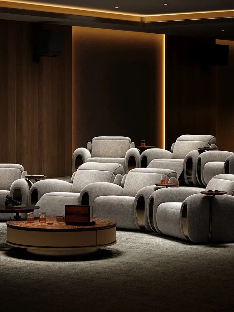 Italian audio-visual functional sofa villa whole house custom private cinema series light luxury fabric sofa