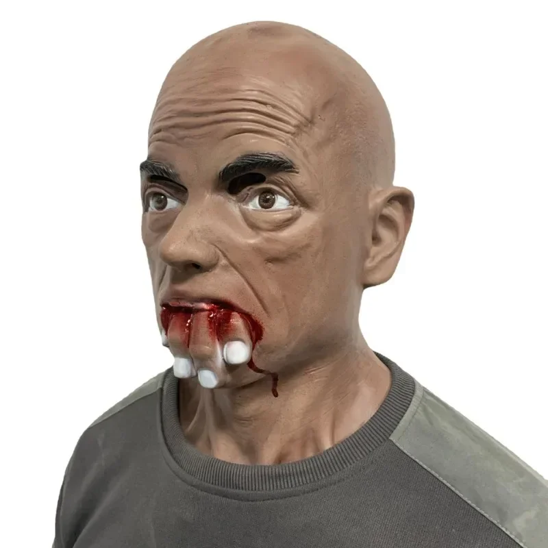 Halloween Devil Mask Haunted House Escape Scary Devil Mask Rotten Mouth Devil Man