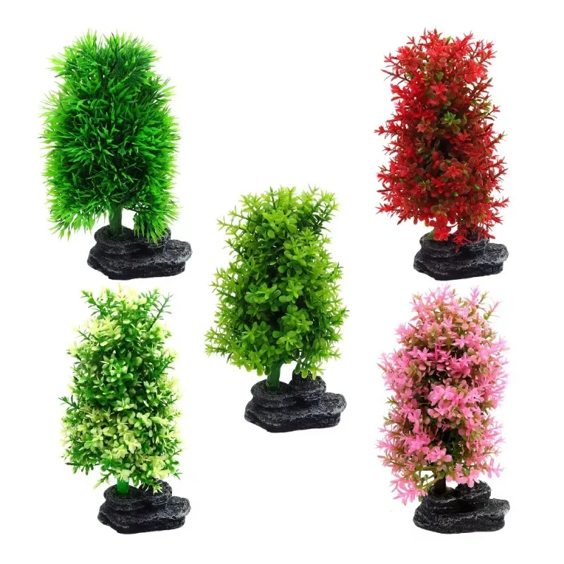 

10pcs Wholesale Artificial Plastic Plants Mini Aquarium for Fish tank Decoration Aquarium Accessories De Plantas Acuario