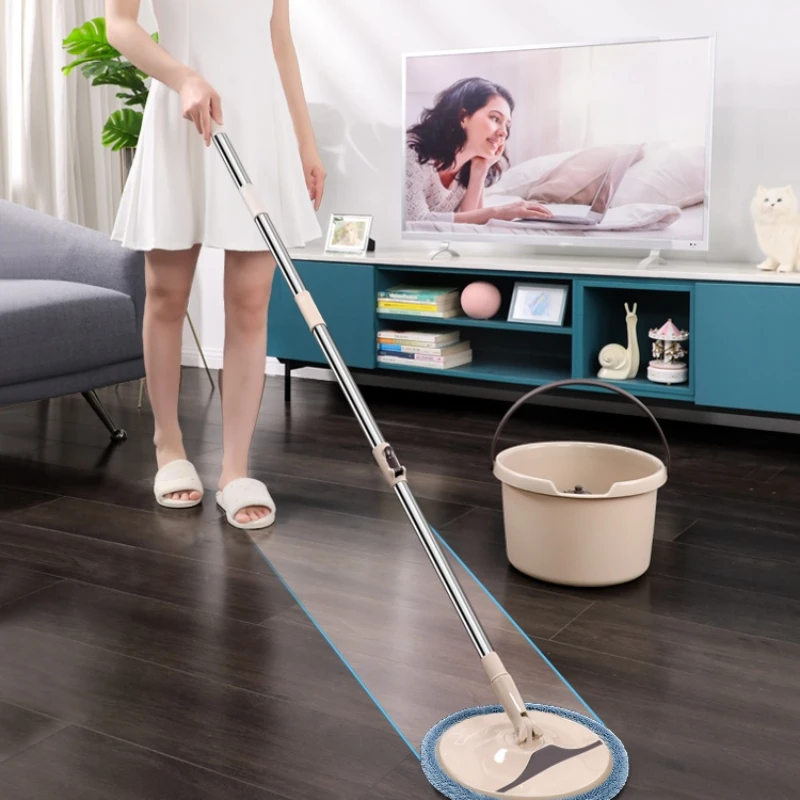 Rotating Mop Single Barrel Automatic Spin-Dry Hand Washing Free Mop Mop Waterless