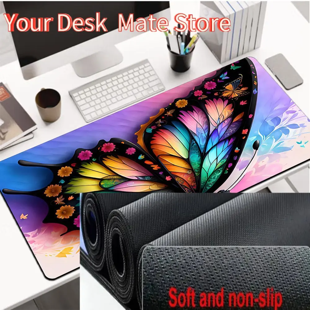 

1pc Dreamy Butterfly Large Mouse Pad computer mat Desk Mat keyboard mat Office Gaming Table Mat