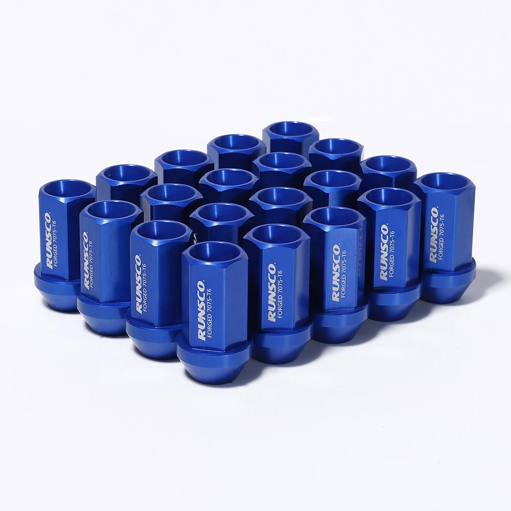 HEX 19mm Wheel Lug Nuts M12x1.5/M12x1.25 Racing Wheel Nuts Forged 7075-T6 Aluminium Length 42mm