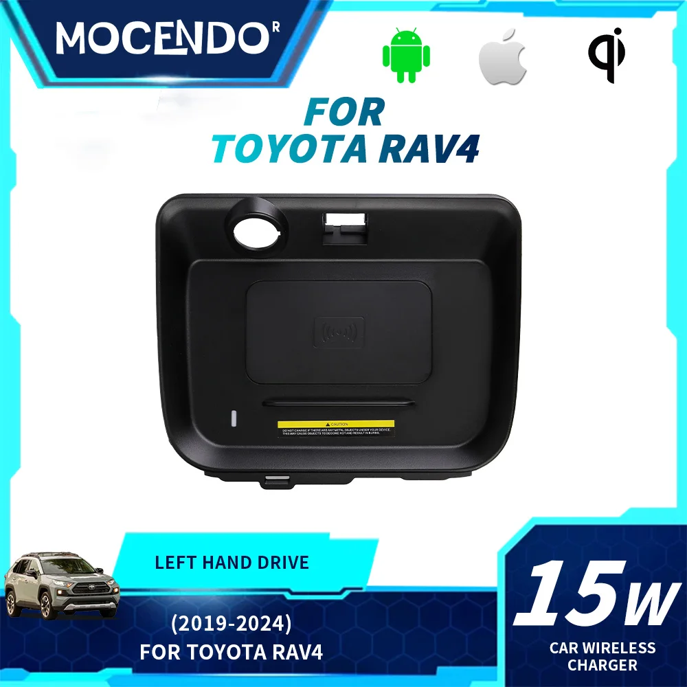 For Toyota Rav4 Car Wireless Charger 15W Fast Charging Phone Holder Pad Car Modification Parts 2019 2020 2021 2024 Car Tools