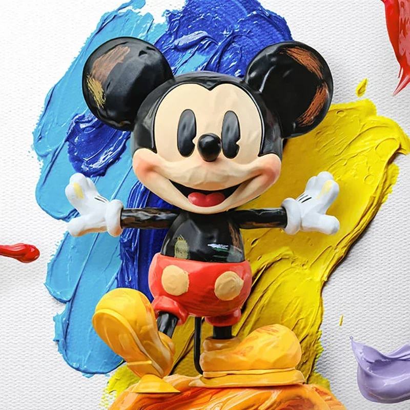 

POP MART Disney Mystery Box с Микки - фигурки слепых серий, украшение для домашнего декора, натуральная сумка для игрушек, беспокойное творчество