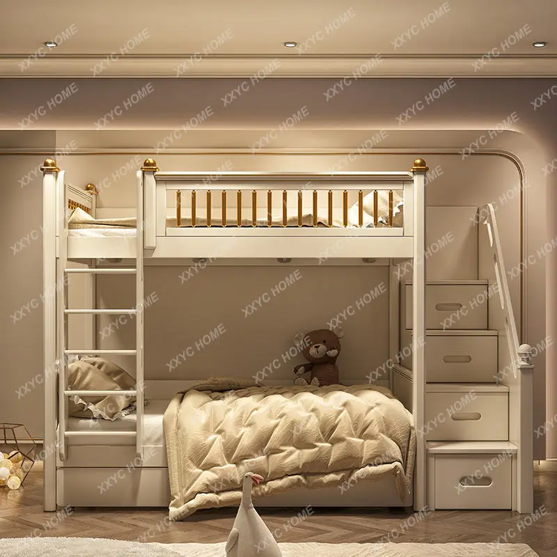 S1saa Light luxury high and low mother and child bunk beds modern simplicity