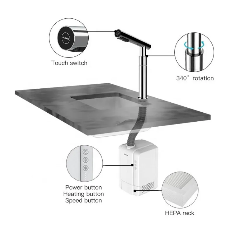 Modern 304 Stainless Steel fast drying Rotatable smart touch kitchen faucets for dry anything