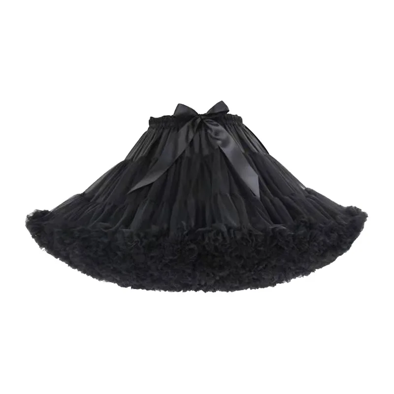 Jupon Lolita Noir et Blanc, Robe Courte Tutu, Nuage, Taille artificiel astique, Beau Nministériels d, 45cm