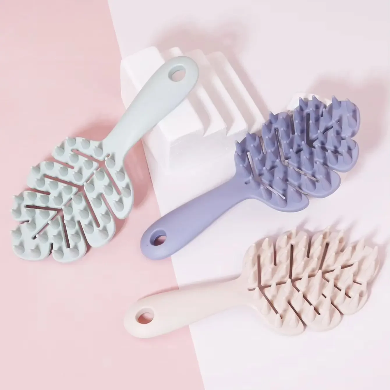 1pc Scalp Massage Shampoo Brush, Handle Hair Care Brush, Hair Growth and Exfoliating Hair Brush, Special for Real Hair Wigs