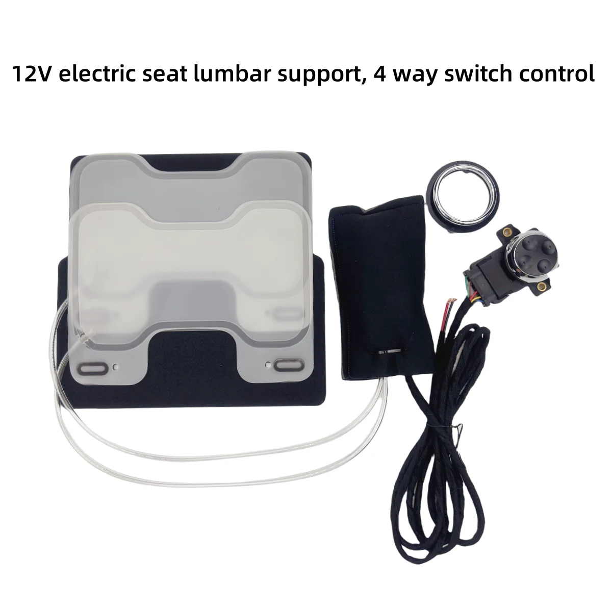 Built in electric seat lumbar support device with four-way pneumatic control provides you with a comfortable experience