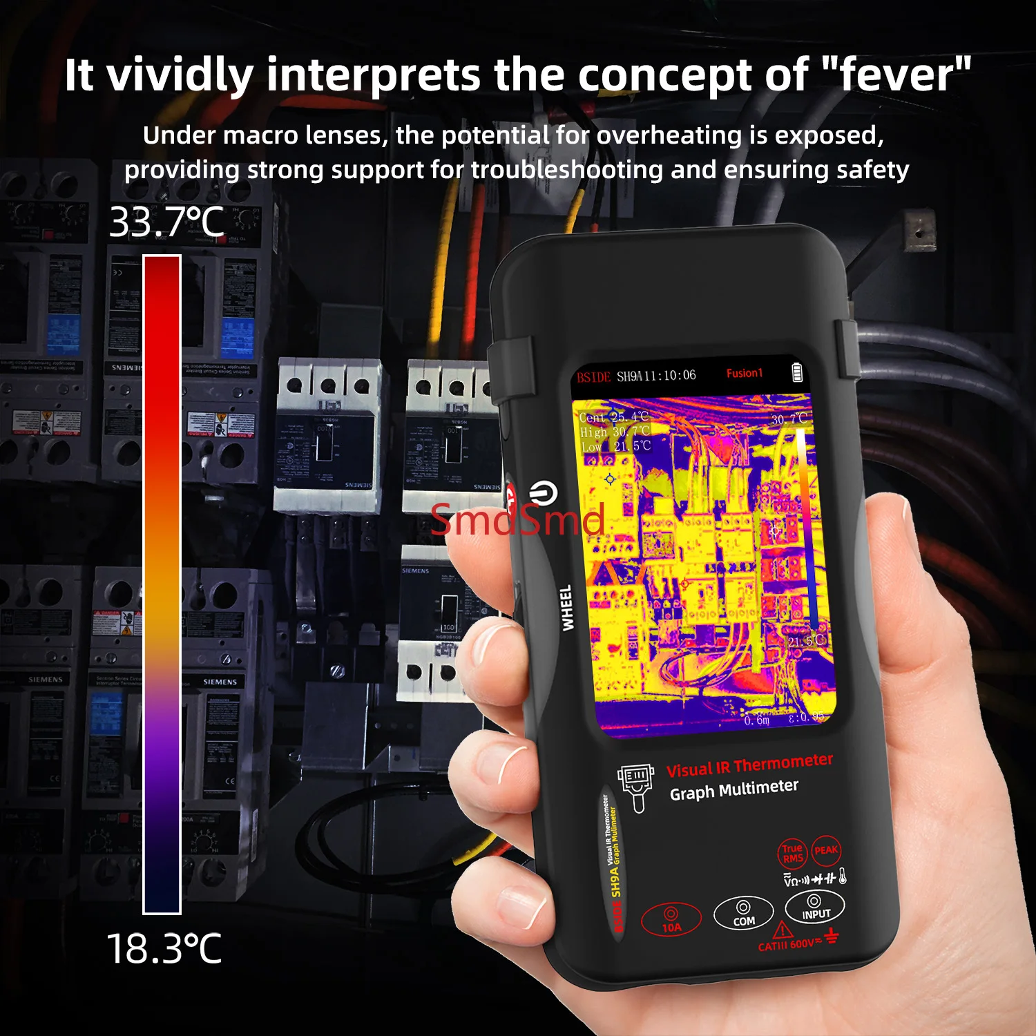 SH9A SH7A SH9 SH7 High-resolution thermal imager+20000 word multimeter touch screen AC/DC 10A Suitable for PCB repair view 2