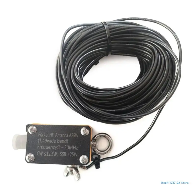 Pocket Antenna Pocket High Frequency Antenna A25 1-30Mhz Inverted V Horizontal Balun Long Line