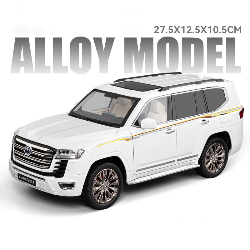 1/18 Toyota Land Cruiser LC300 SUV Alloy Model Car Toy Diecasts Metal Casting Sound and Light Car Toys For Children Vehicle