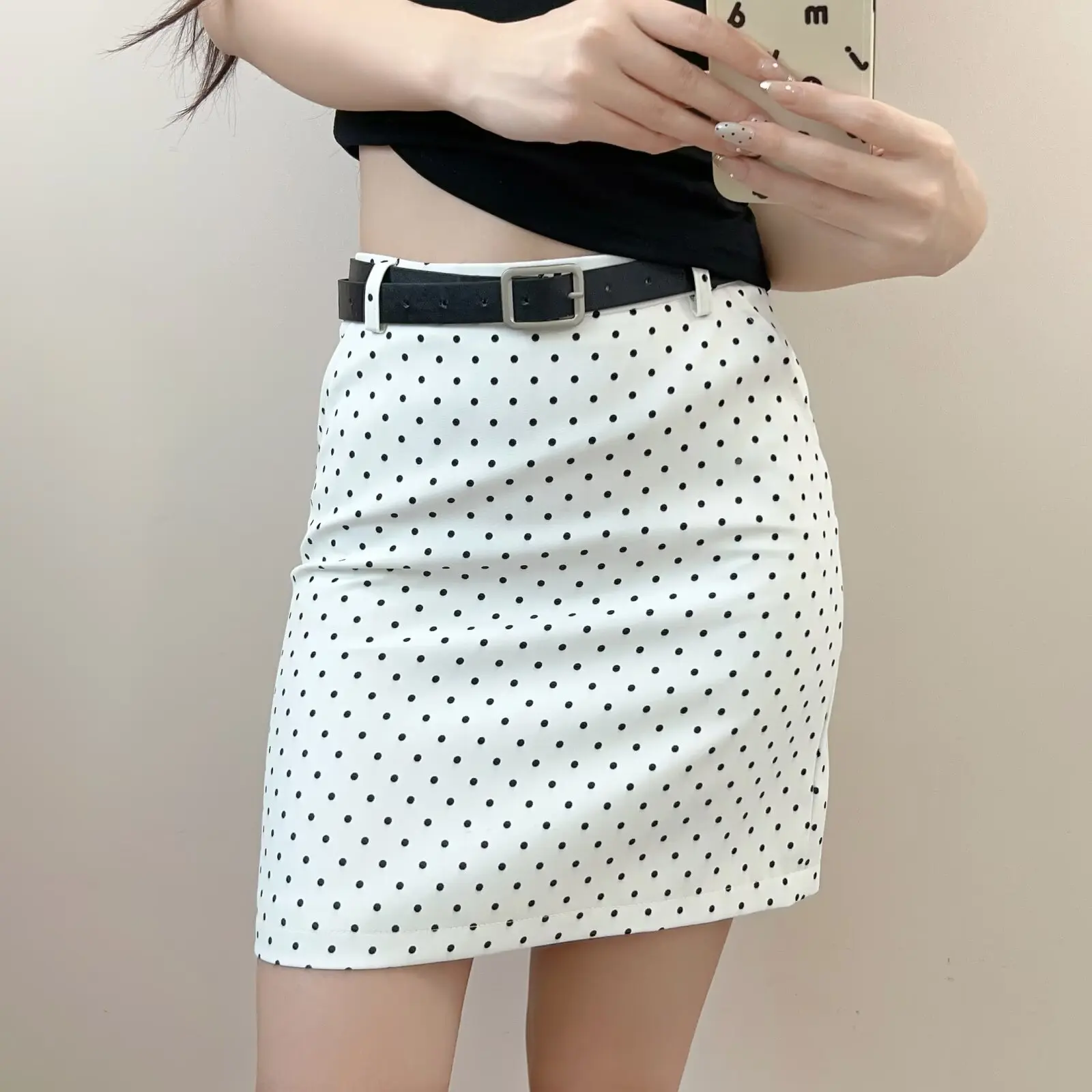 American College Sle Side ket Cinto A-Line Saia Feminina Retro Cintura Alta Emagrecimento Ort Saia