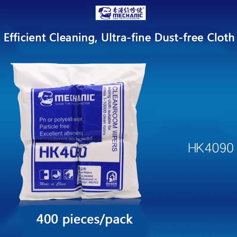 MECHANIC HK5090 HK4090 Non Dust Cloth 10*10cm Anti-static Super Soft Cleanroom Wiper For Phone Pad Tablet LCD Screen Cloth Tool