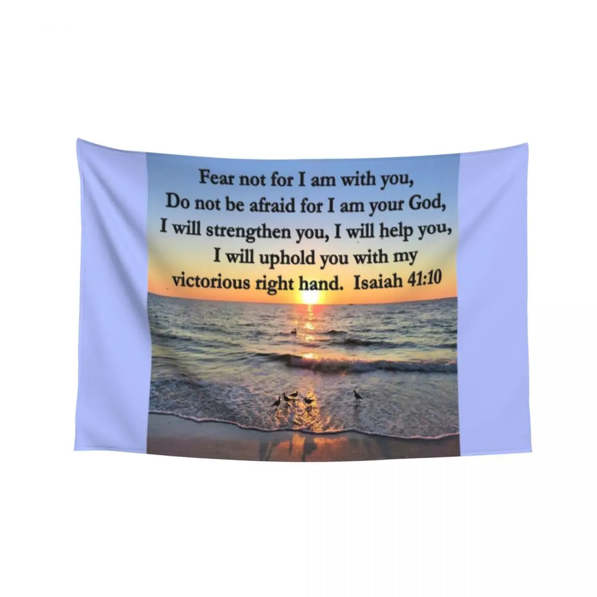 

BEAUTIFUL SUNRISE ISAIAH 41:10 SCRIPTURE PHOTO Tapestry Carpet Wall Aesthetic Room Decorations Outdoor Decoration Tapestry
