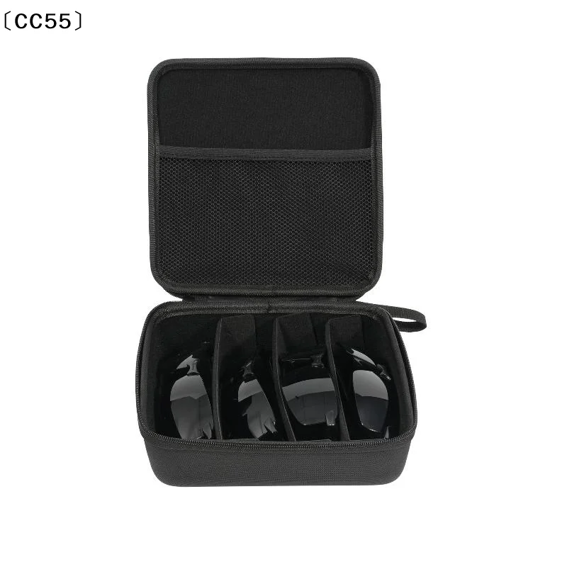 4/5/6/7/8 Compartments Adjustable Glasses Organizer, Portable Black Storage Bag Case For  Sturdy Dividers Eyewear Box〔CC55〕
