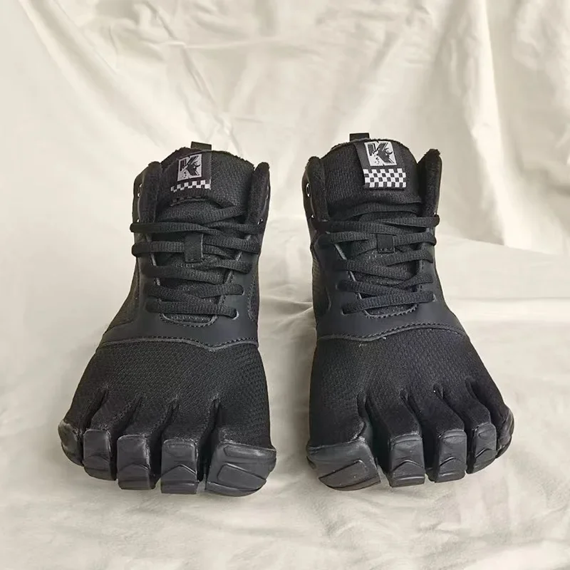 Men Women High Top Five Finger Barefoot Shoes Non Slip Anti Collision Hiking Climbing Outdoor Training Footwear Drop Shipping
