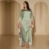 110464-b77e50.jpg Gradient Color Shiny Batwing Satin Maxi Abaya Dubai Luxury 2024 Abayas For Women Muslim Kaftan Dress Islam Caftan Marocain Femme