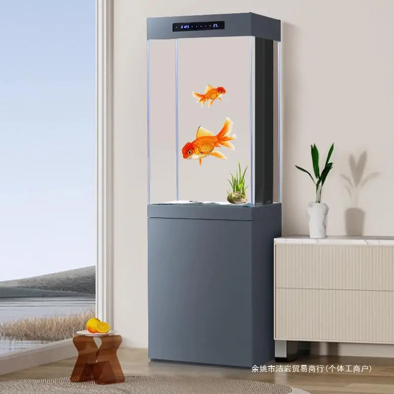 

B1 living room small floor-to-wall home landscaping ultra-white glass square ecological bottom filter aquarium
