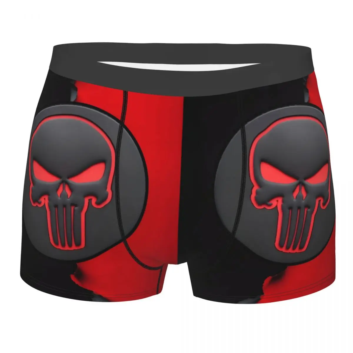 Custom Punisher Trendy Superhero Underwear Men Stretch Comics Boxer Briefs Shorts Panties Soft Underpants For Male
