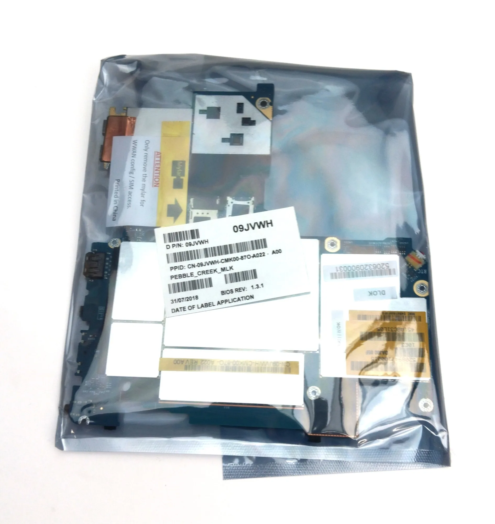 

Dell 9JVWH Laptop Motherboard - Intel Core i5-8350U vPro - Integrated UHD Graphics 620 - 16 GB LPDDR3