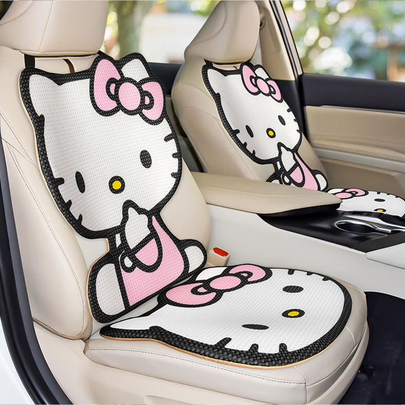 

Sanrio Car Seat Cushion Back Hello Kitty Cartoon Mesh Four Seasons Available Honeycomb Air Cushion Decorative Accessories