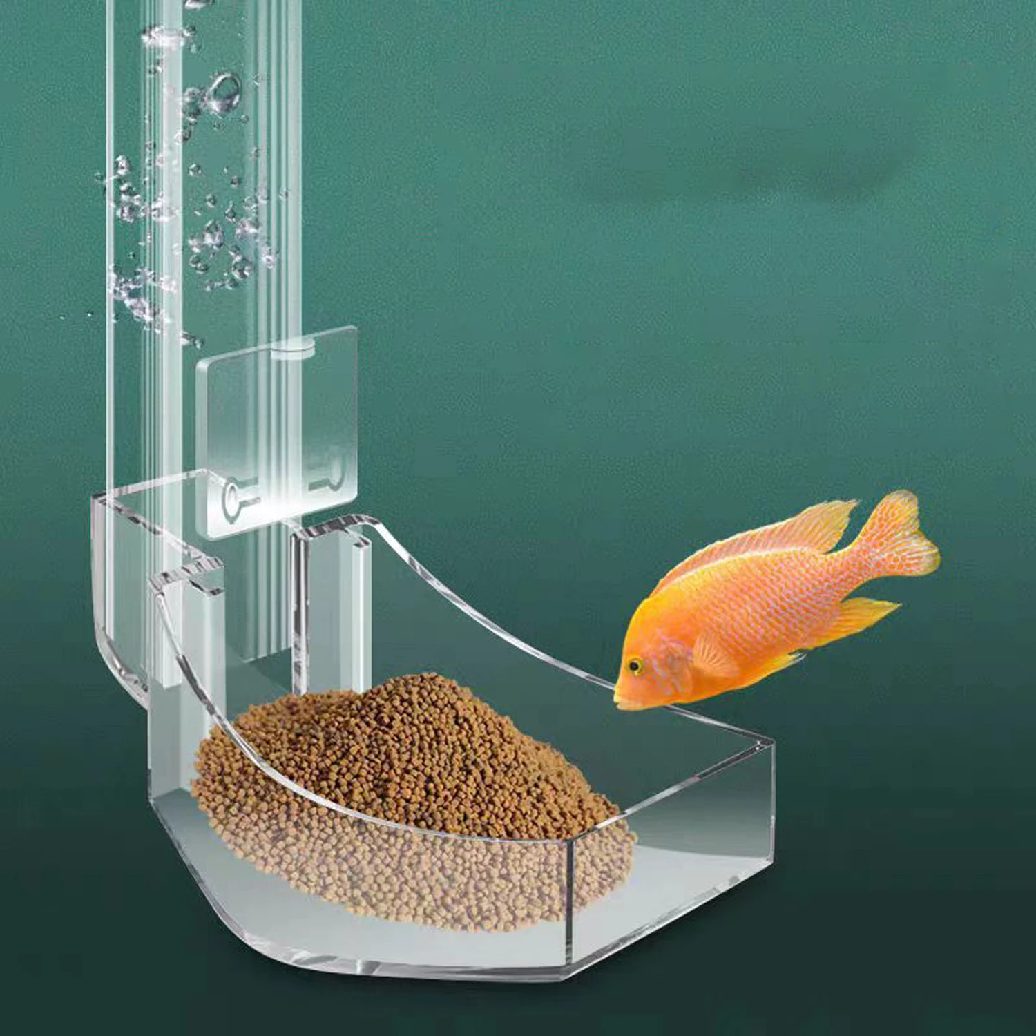 Aquarium Acrylic Feeding tube Anti-stuck fish design Transparent fish feeder Suitable For a variety of fish tanks