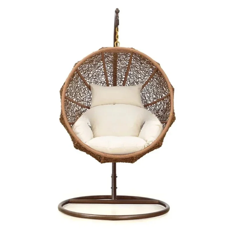 

Modern Style Shaped Outdoor Patio Furniture Hanging Basket Summer Rattan Swing Chairs