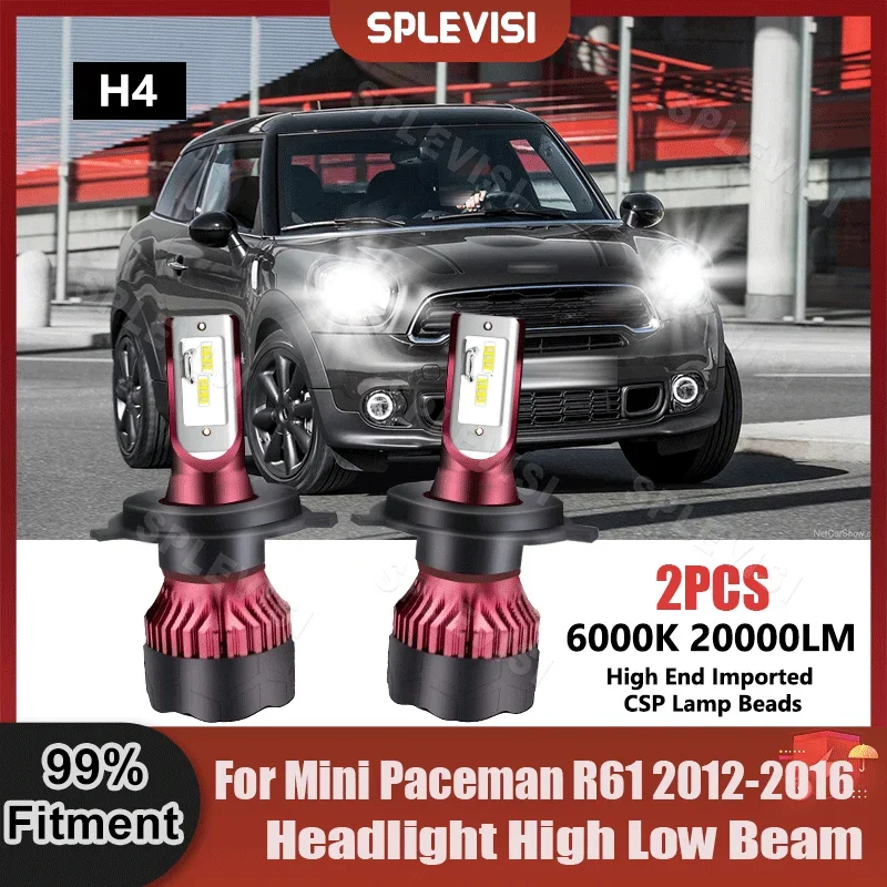 

SPLEVISI LED Headlight High Low Beam Light 9V-36V 20000LM Superior CSP Chips For Mini Paceman R61 2012 2013 2014 2015 2016