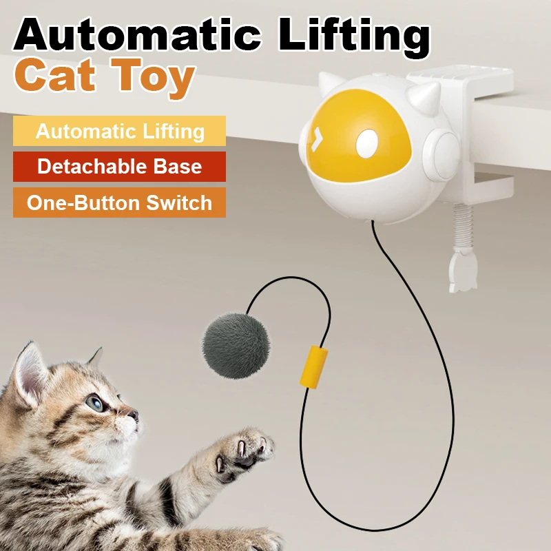 Interaktives Katzenspielzeug Simuliertes Jagdspielzeug Ball mit Auf-Ab-Bewegung Selbstspielendes Katzenspielzeug für Zuhause Bewegung Spaß Langeweile-Bekämpfung