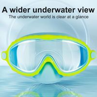 Large Frame Kids Swimming Goggles Anti-fog Waterproof Kids Diving Eyewear Ultralight Elastic Kids Water Racing Glasses Diving