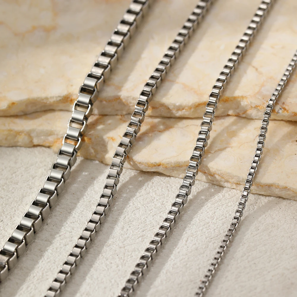 Stainless Steel Bracelet Simple and Fashionable Various Styles Square Clasp Design Bracelet For Women Jewelry Banquet Party Gift
