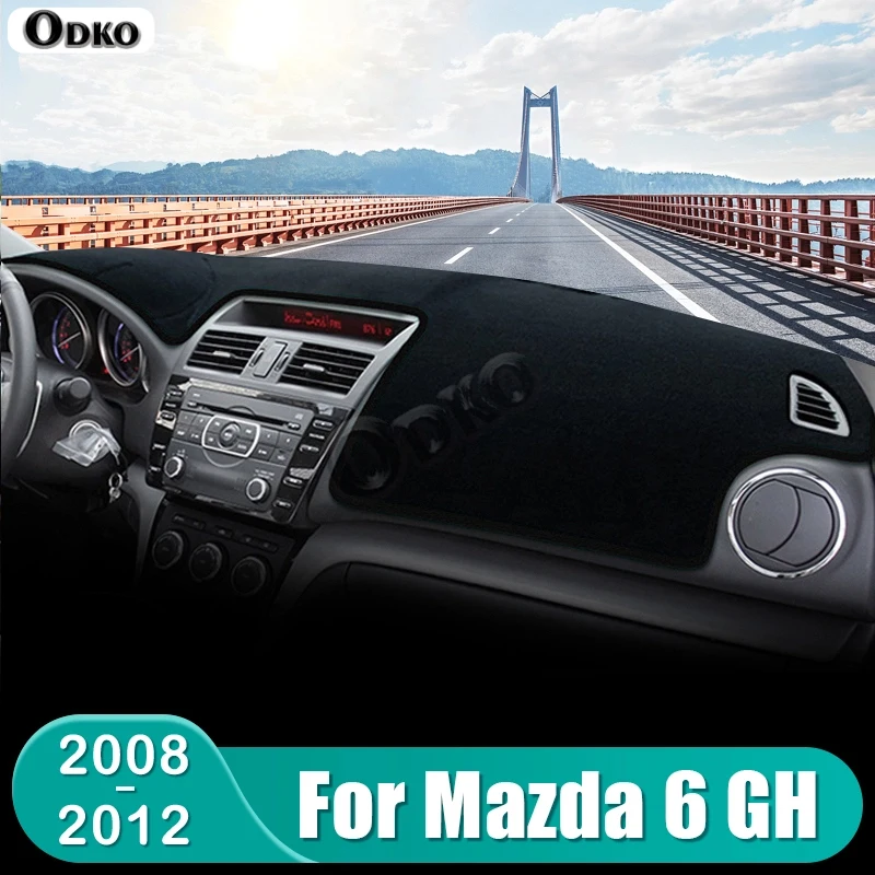 Couverture de tableau de bord de voiture pour Mazda 6 GH 2008 2009 2010 2011 2012, pare-soleil pour éviter la lumière, tapis de tableau de bord, accessoires