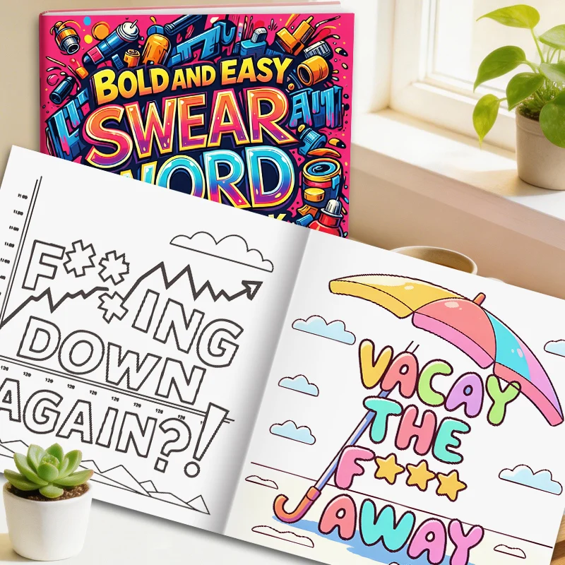 Adult Coloring Book with Witty and Creative Designs, Featuring Humorous and Thought-Provoking Quotes, a Relaxing and Stress-Relieving Coloring Book for Adults, Trendy and Quirky Art Illustrations, Exquisite Lock-Stitch Binding, a Dedicated Outlet for Emotional Expression, Suitable for Workplace Relaxation, Anxiety Relief, and Hand-Drawing Enthusiasts.