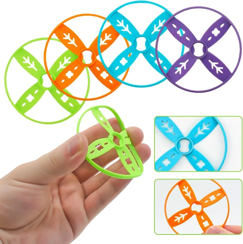 24 Pack Flying Discs Supplement Set - Compatible with Most Handheld & Foot-Powered Toys, 4 Vibrant Colors view 3