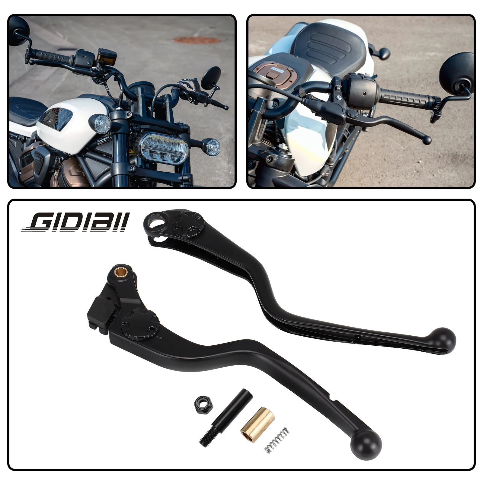 

1 Pair Black Brake Clutch Levers For Harley Sportster S RH1250S Nightster RH975 RA1250/S Pan America 1250 Special