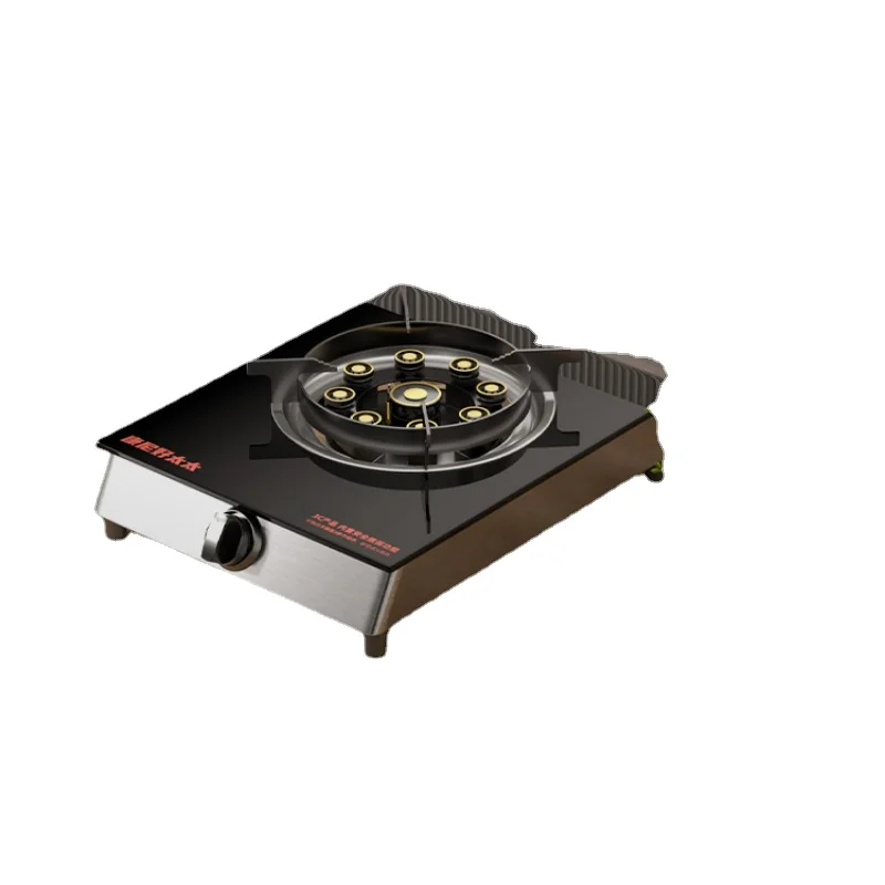 Estufa de Gas magnética de acero inoxidable engrosada, placa de cocina de Gas antigua, escritorio, estufa individual licuada de fuego alto