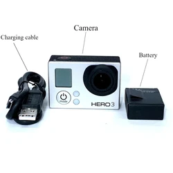 4K Ultra HD Camera For GoPro HERO3 hero 3 hero3+ silver Edition Adventure Camera+Battery+ charging data cable (with Wifi)