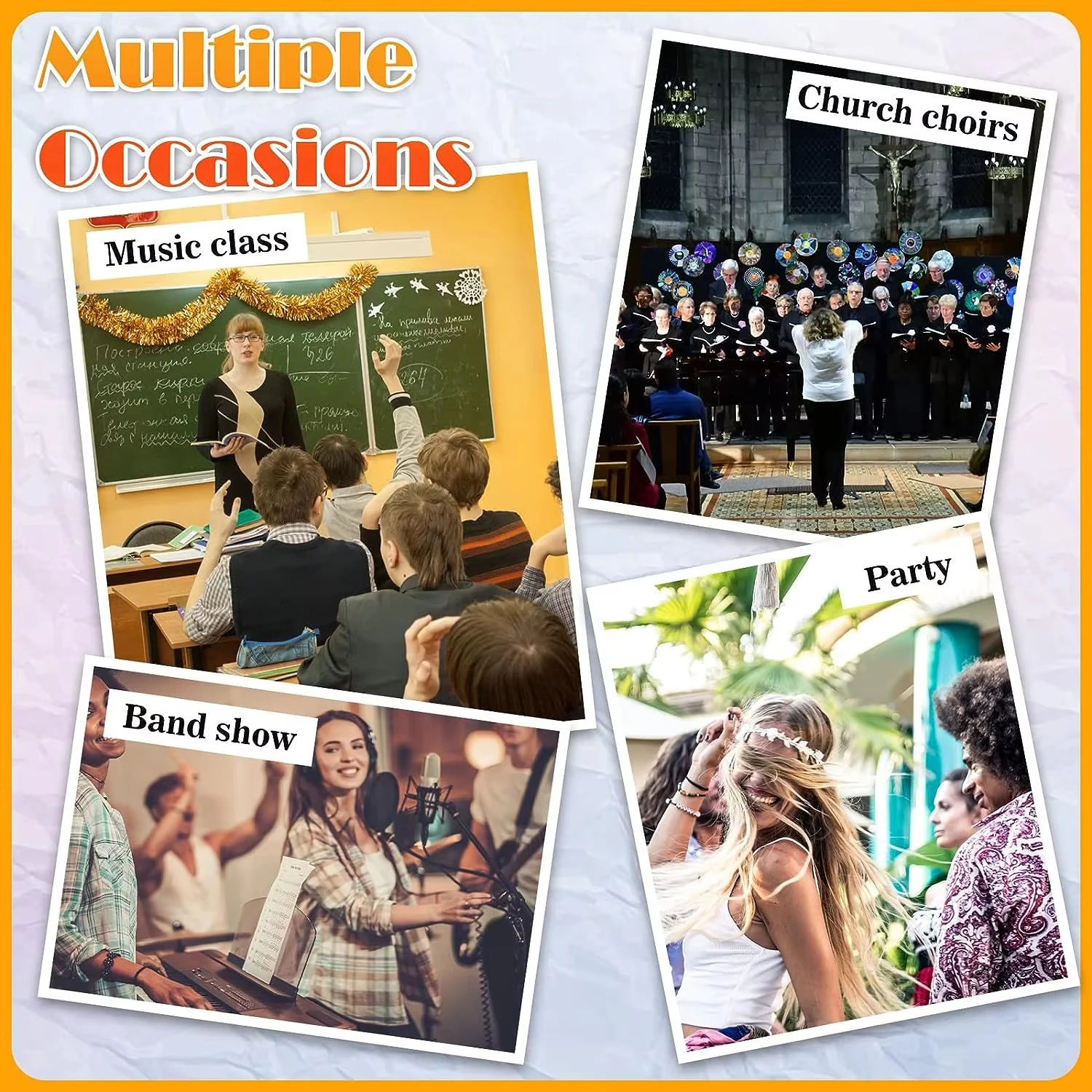 الدفوف 4/6/7/8/10 بوصة خشبية باليد طبل جرس الدف المعادن الأناشيد صف واحد قرع الآلات الموسيقية #5