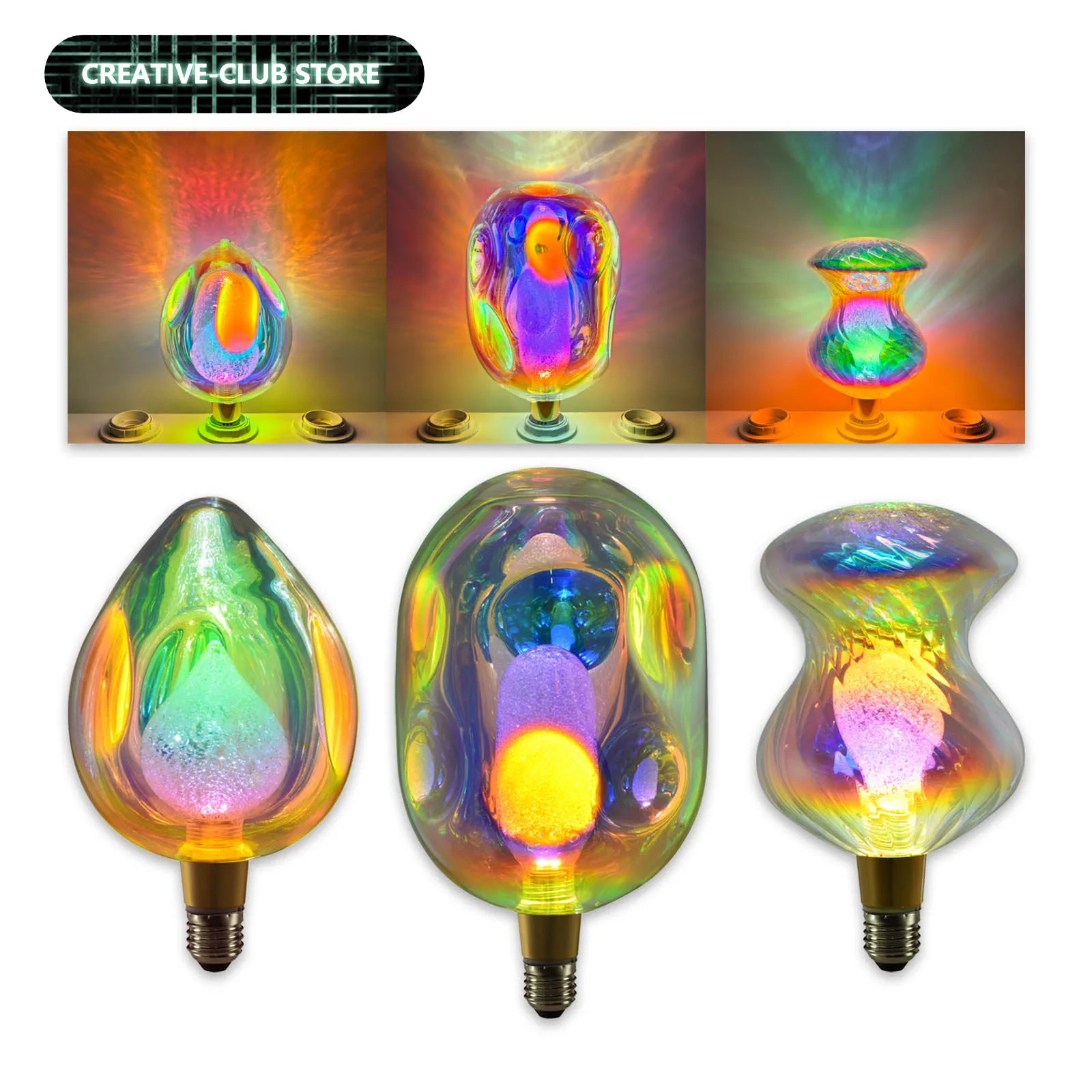 

Colorful LED Lamp Bulb E27 220V Vintage Edison Bulb Holiday Night Light Decoration Lighting for Dining Bar Home Decor Lighting