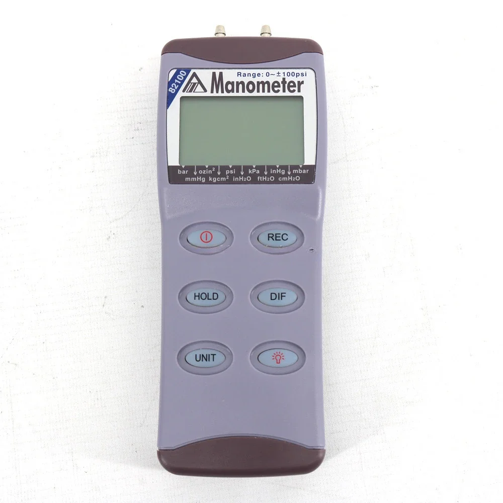 

AZ-82100 Digital Manometer Differential Air Pressure Meter Tester 0-100psi