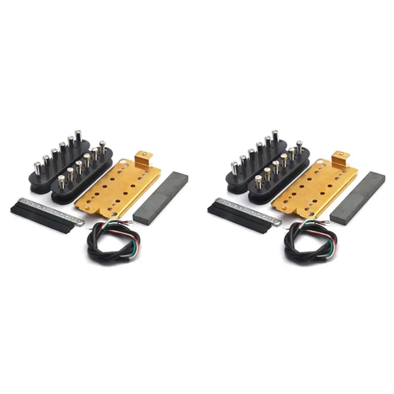 ABHS-2X HBC Pickup DIY Kits-Cupronickel Baseplate/ Fixed/Adjustable Pole Piece/4C Cable Pickup Kits 52Mm