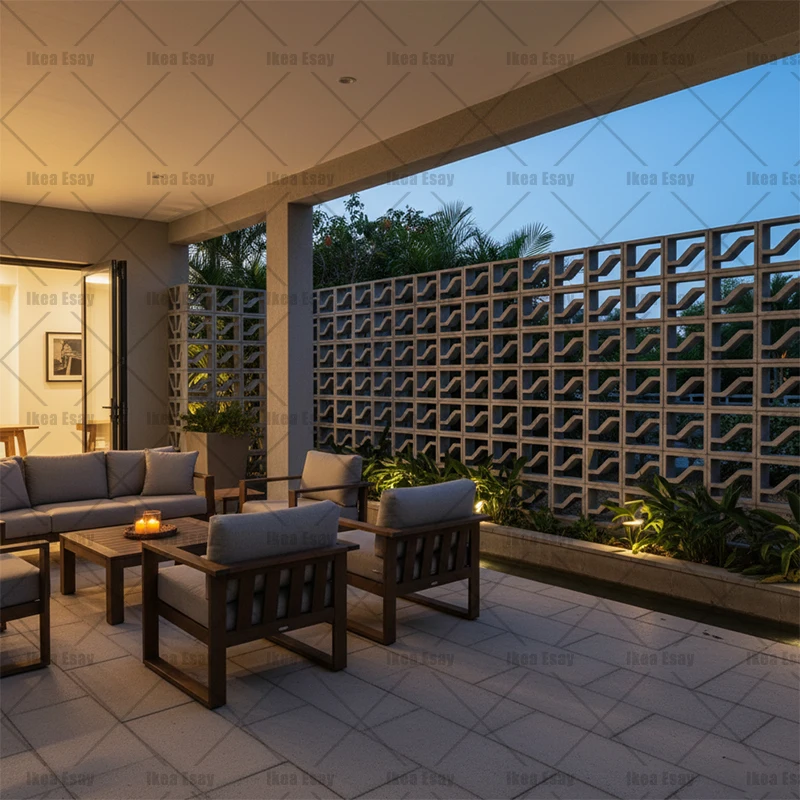 

Cement Brick Plastic Mold 30 * 30 * 7Cm Partition Decorative Wall Hollow Personalized Home Concrete Decorative Brick