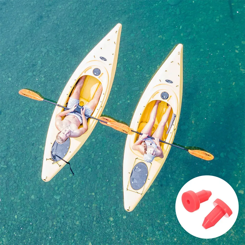 

4Pcs Kayak Drain Hole Plugs Silicone Scupper Plugs for Boats Easy Push-in Installation Waterproof Marine Drain Plug Accessories