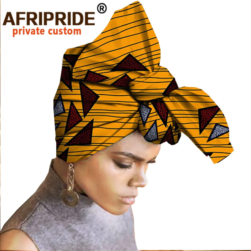 African Ankara Print Headscarf for Women AFRIPRIDE Fashion Casual Style 90cm*110cm 100% High Quality Batik Cotton A18h004