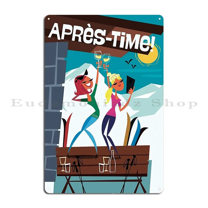 Apres Time Poster Metal Sign Cinema Wall Decor Cinema Customize Cinema Tin Sign Poster