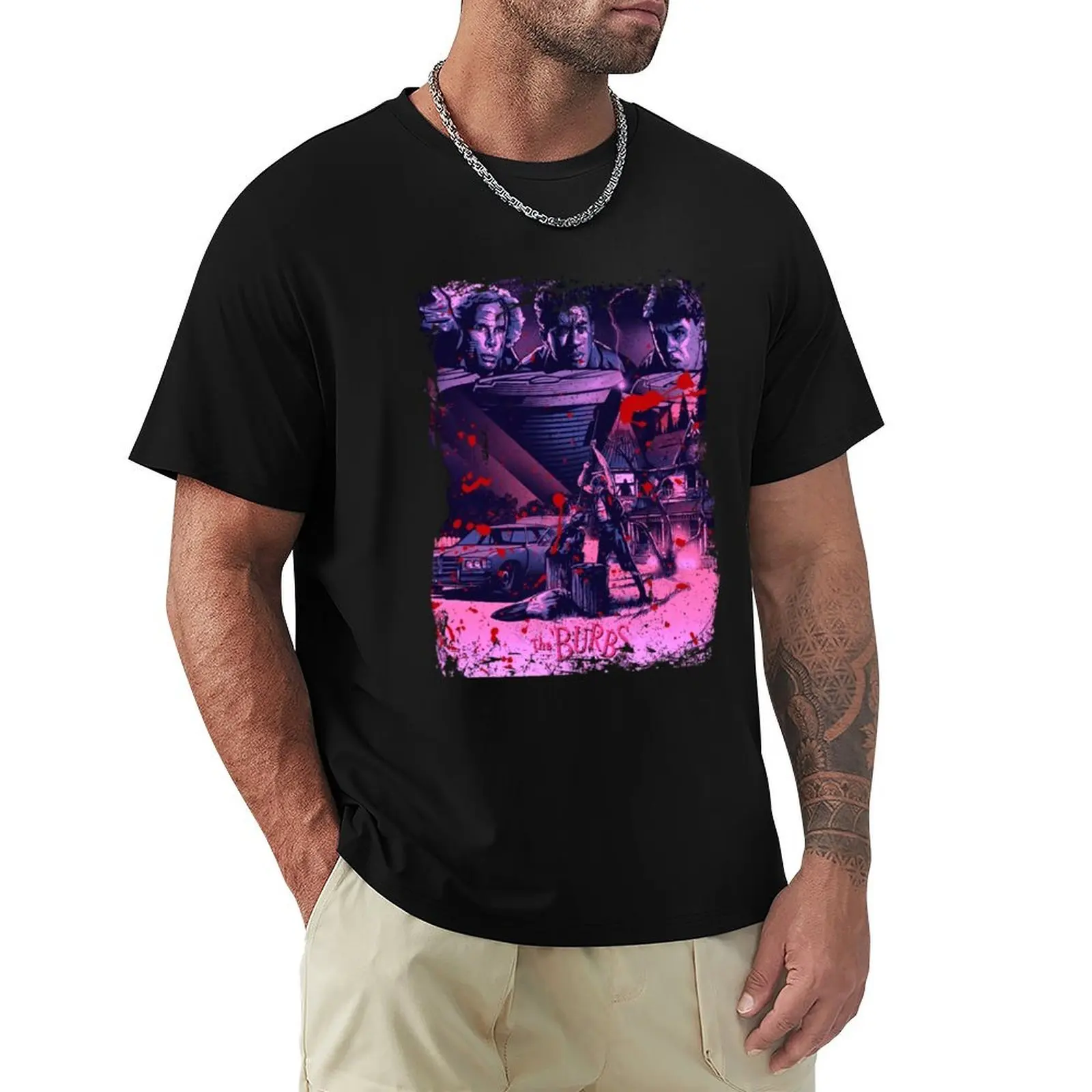 Strange Happenings The Burbs - Explore the Dark Secrets of Your Neighborhood T-Shirt vintage black t shirts for men