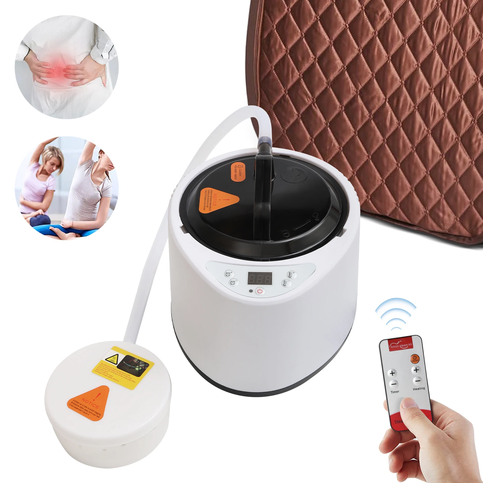 Portable Sauna Steamer 2L SPA Machine Sauna Steam Engine with Remote Control for Household SPA Salon